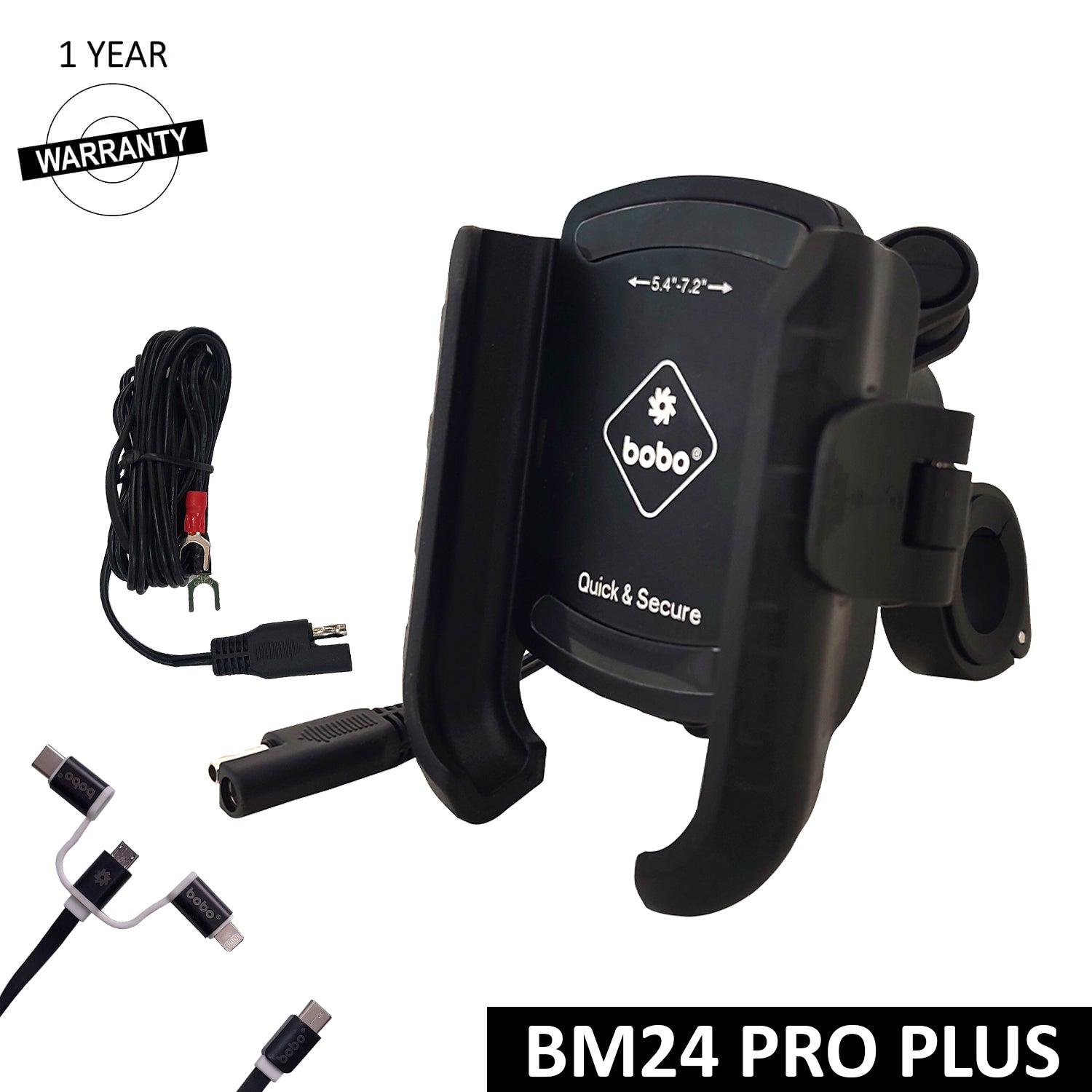 BOBO BM24 PRO PLUS Quick Release Bike Phone Holder with 36W USB-C Char – BoboGears