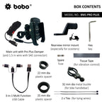 BOBO BM1 PRO PLUS Phone Holder with Vibration Damper & USB 3.0 Charger