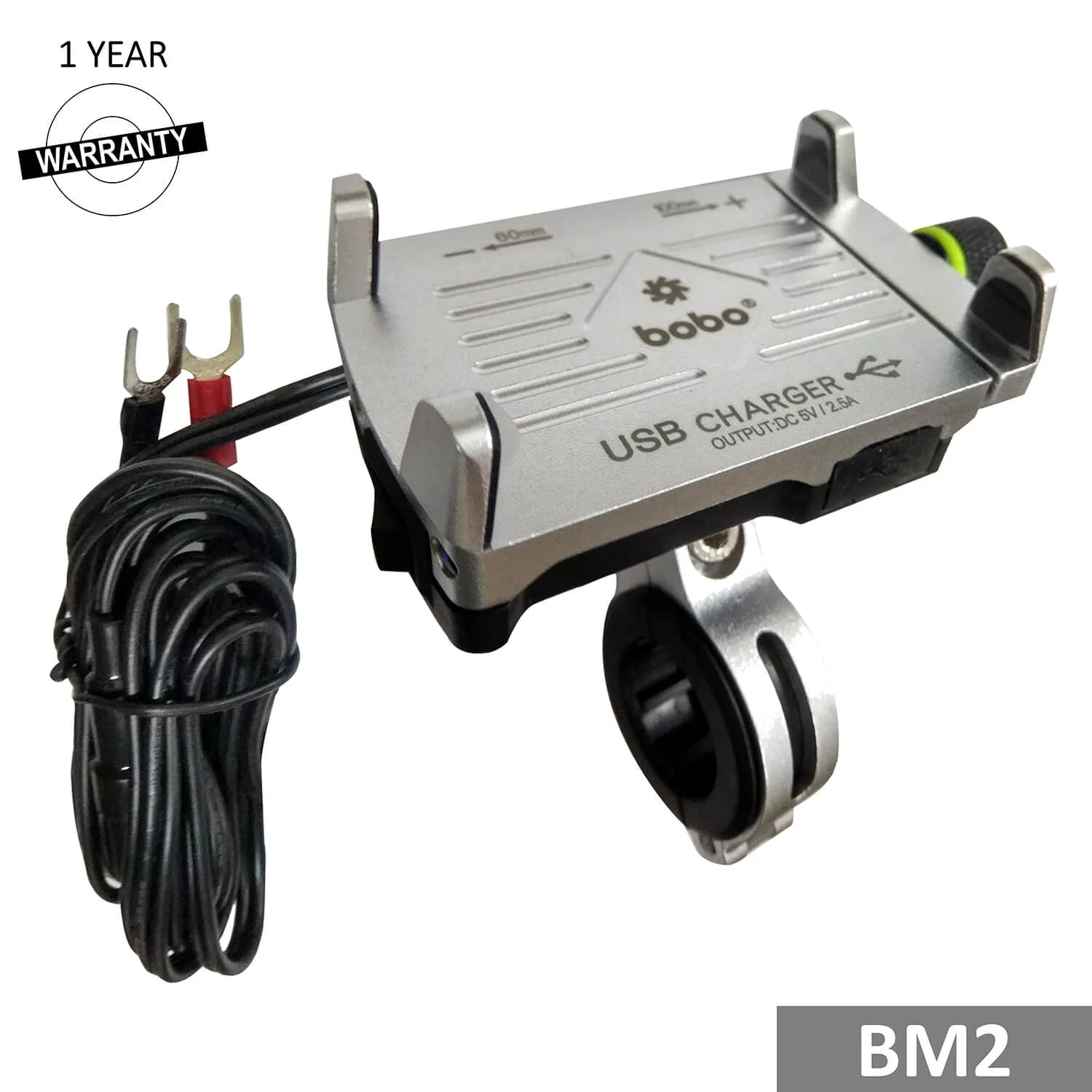 BOBO BM2 Aluminium Phone Holder with 2.5A USB charger