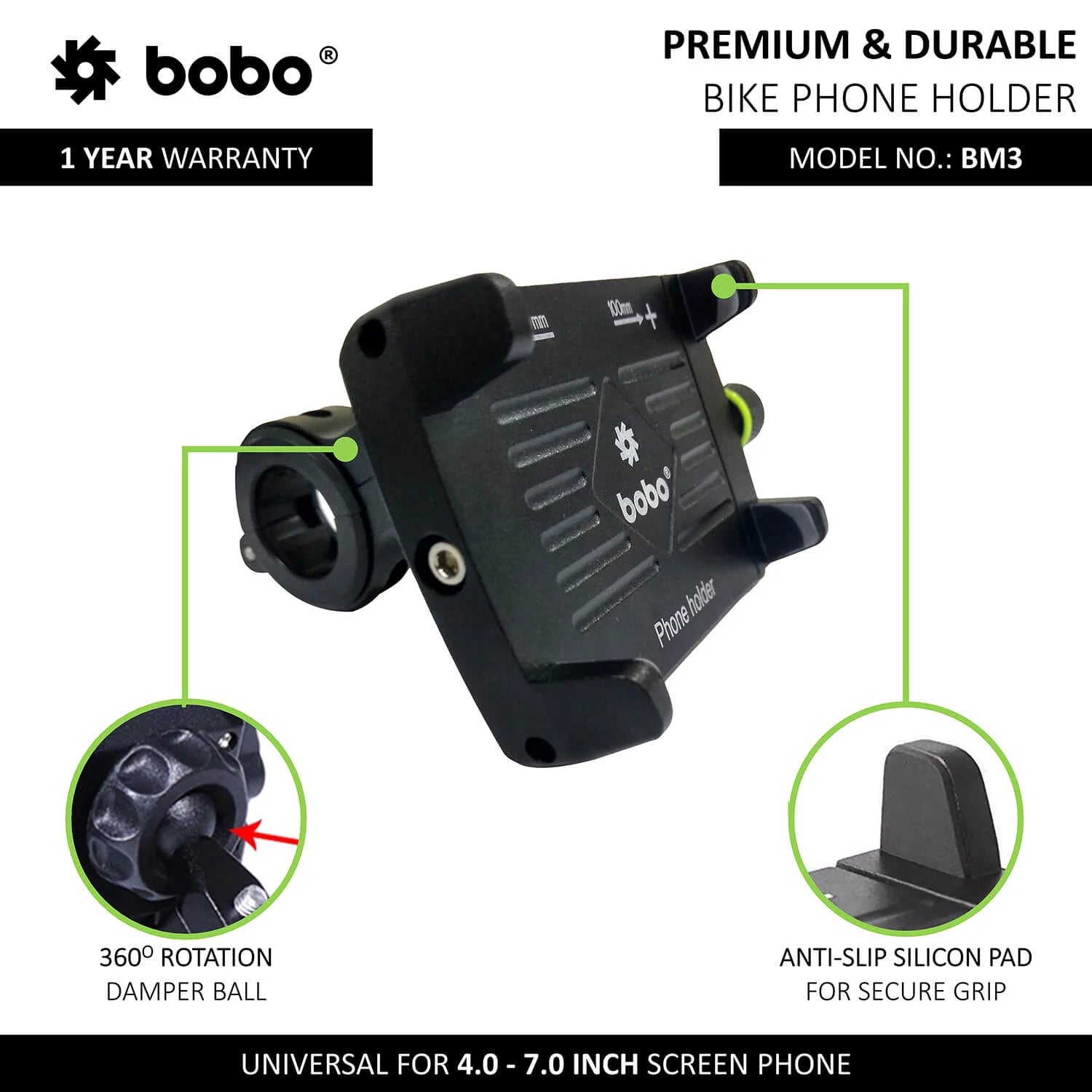 BOBO BM3 Aluminum Bike Phone Holder