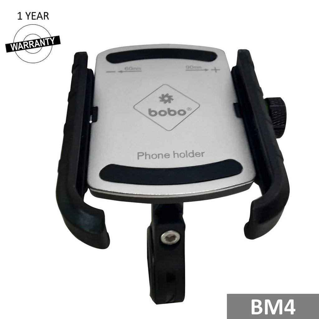 BOBO BM4 Silver Motorcycle Phone Mount
BOBO BM4 Motorcycle Phone Mount with Adjustable Side Clamps