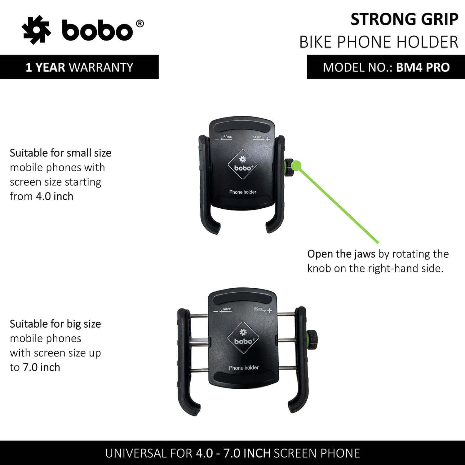 BOBO BM4 PRO Bike Phone Holder with Vibration Controller