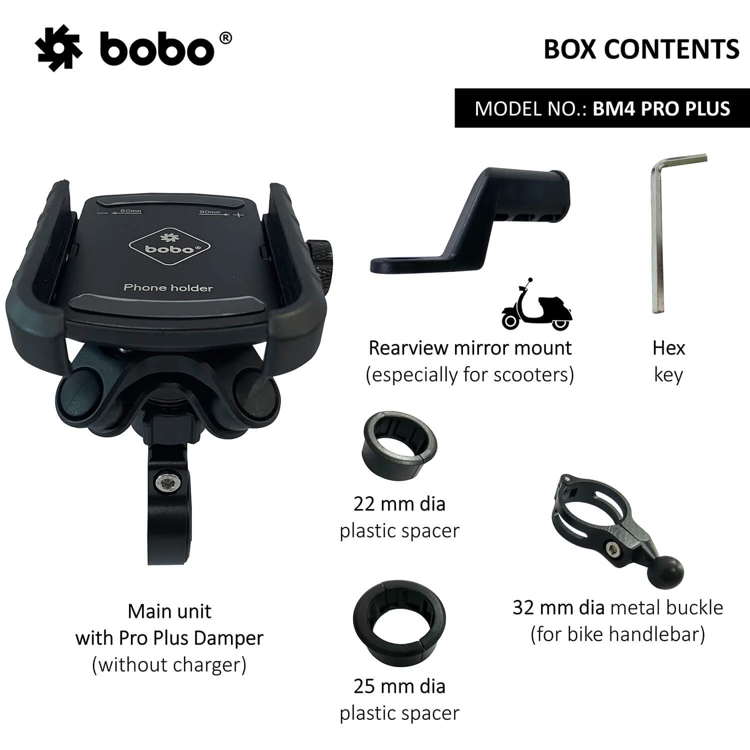 bobo gears BOBO BM4 PRO PLUS Bike Phone Holder with PRO PLUS Vibration Damper – BoboGears