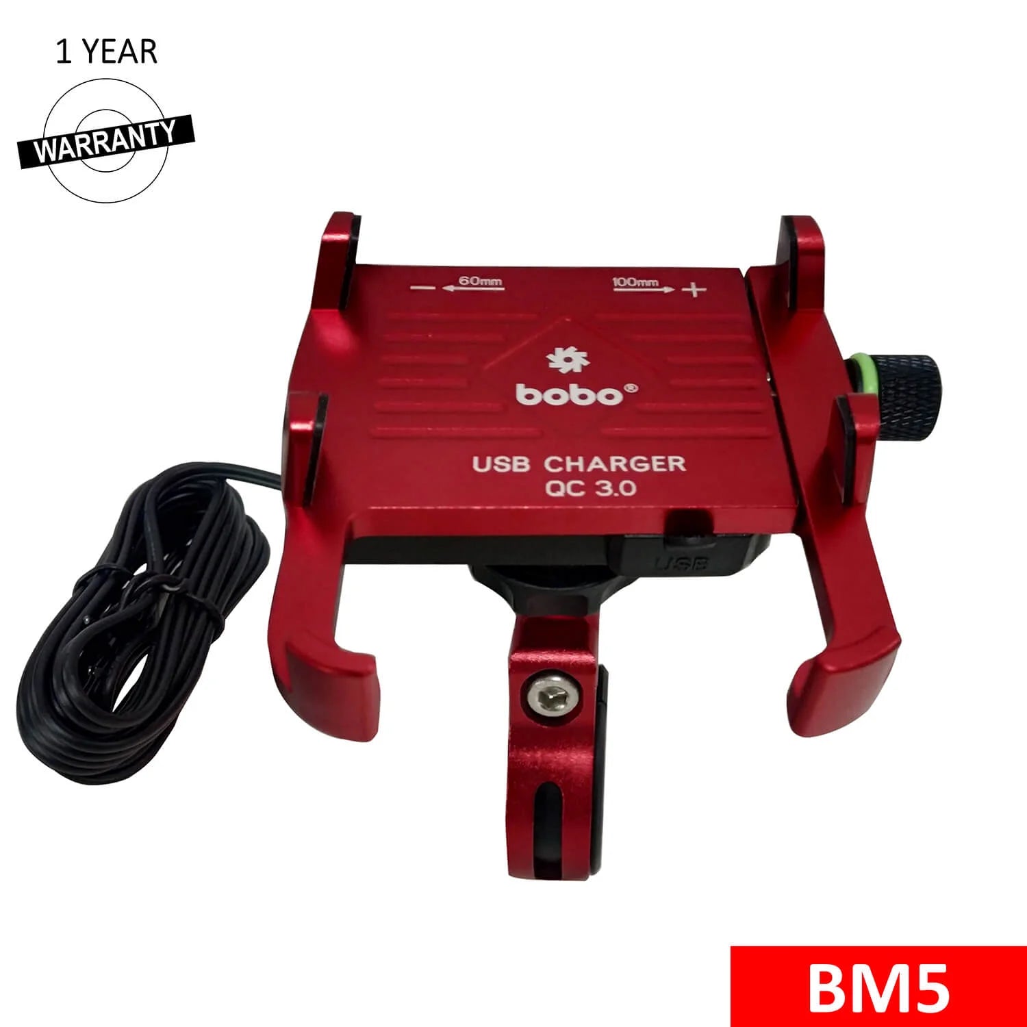 BOBO BM5 Aluminium Phone Holder With Fast USB 3.0 Charger