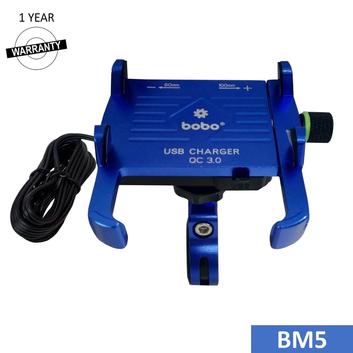 BOBO BM5 Aluminium Phone Holder With Fast USB 3.0 Charger