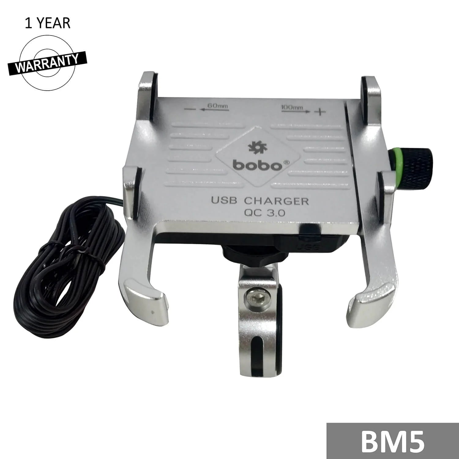 BOBO BM5 Aluminium Phone Holder With Fast USB 3.0 Charger