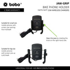 BOBO BM6 Phone Holder with Fast 15W Wireless Charger