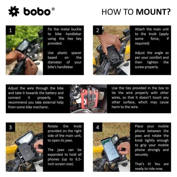 BOBO BM6 Phone Holder with Fast 15W Wireless Charger