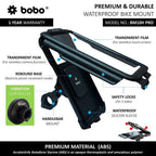 BOBO BM10H PRO Fully Waterproof Bike Phone Holder with Vibration Controller