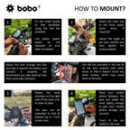BOBO BM12 Bike Phone Holder with Fast 15W Wireless & USB-C Charger