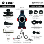 BOBO BM16 Anti-Vibration Metallic Bike Phone Holder with Fast 15W Wireless Charger