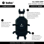 BOBO BM18H/M PRO Anti-Vibration Mount with 15W Wireless Charger & USB-C Charging