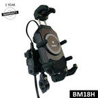 BOBO BM18H/M PRO Anti-Vibration Mount with 15W Wireless Charger & USB-C Charging