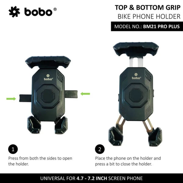 BOBO BM21 PRO PLUS Top & Bottom Grip Phone Holder with PRO PLUS vibration damper