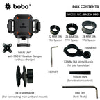 BOBO BM22H/M PRO Anti-Theft Phone Holder with Anti-Vibration and Quick Release