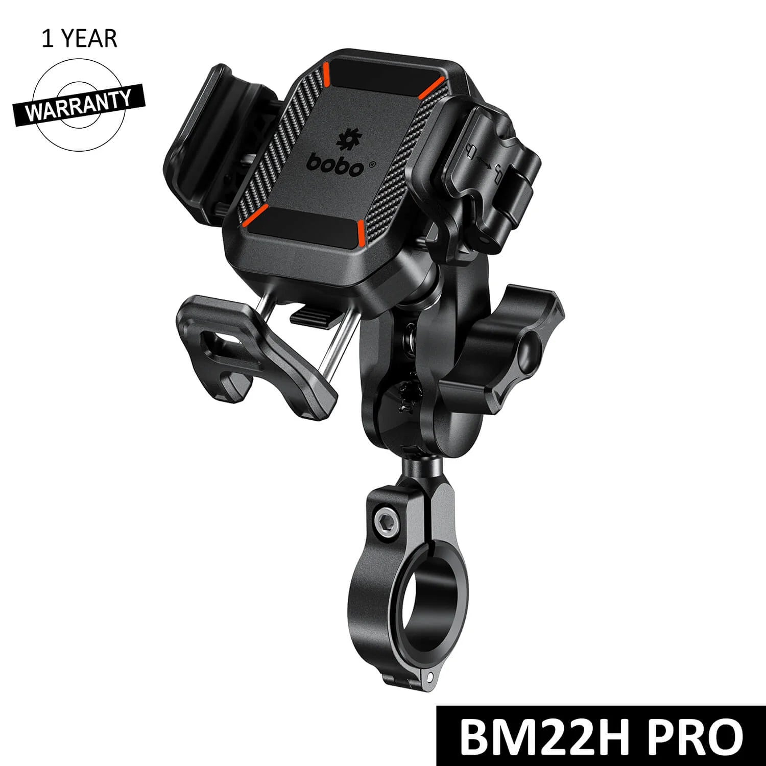 BOBO BM22H/M PRO Anti-Theft Phone Holder with Anti-Vibration and Quick Release