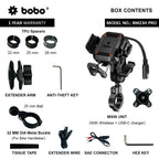 BOBO BM23H/M PRO Phone Holder with Wireless & 36W USB-C Charging and Anti Vibration