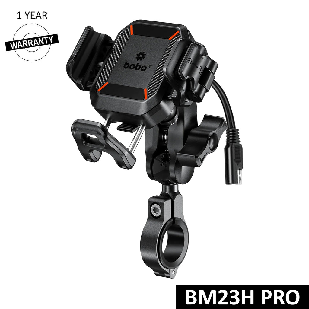 BOBO BM23H/M PRO Phone Holder with Wireless & 36W USB-C Charging and Anti Vibration