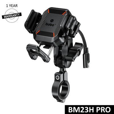 BOBO BM23H/M PRO Phone Holder with Wireless & 36W USB-C Charging and Anti Vibration