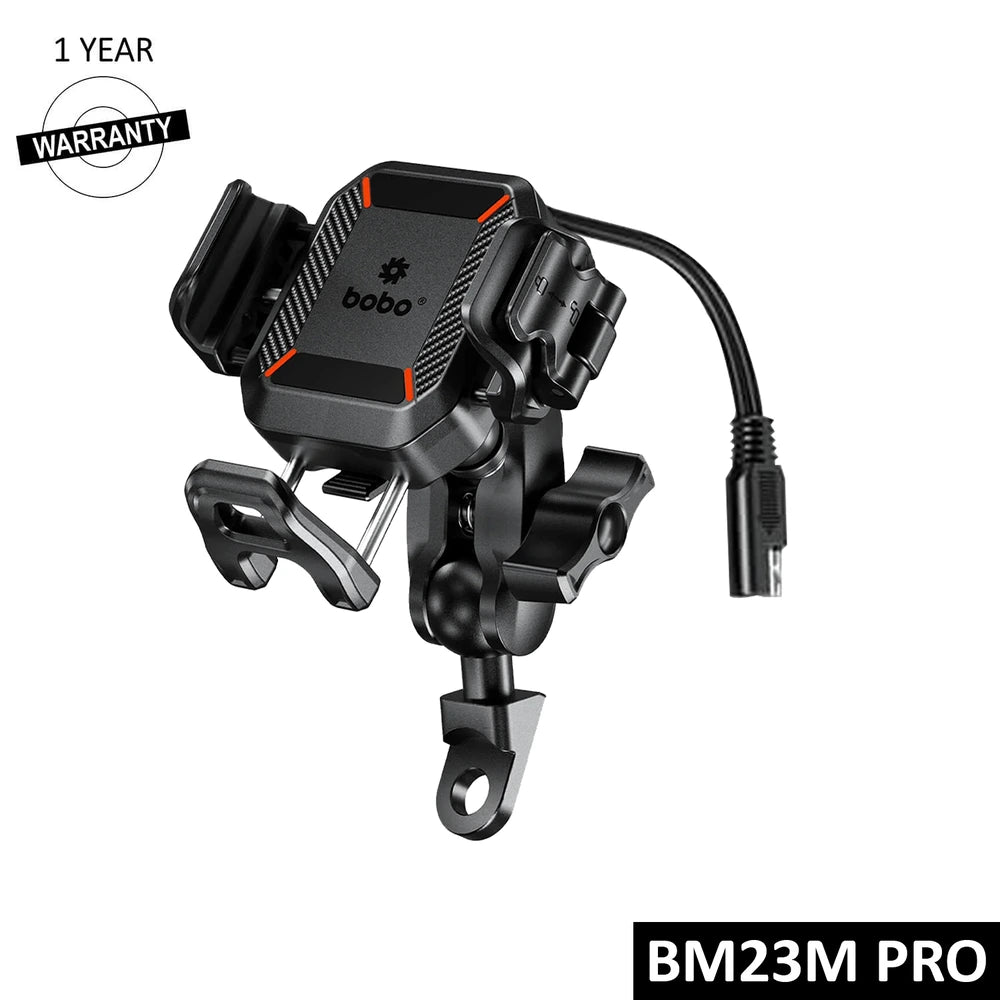 BOBO BM23H/M PRO Phone Holder with Wireless & 36W USB-C Charging and Anti Vibration