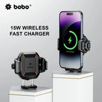 BOBO BM23H/M PRO Phone Holder with Wireless & 36W USB-C Charging and Anti Vibration