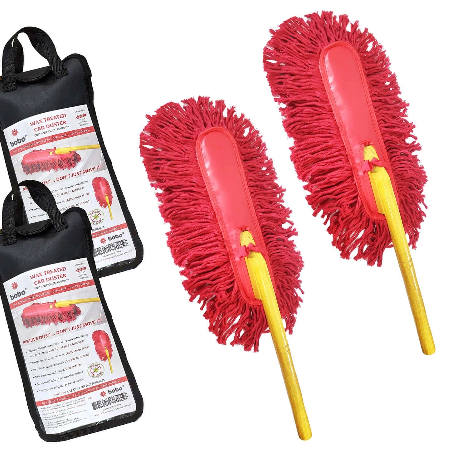 Red Bobogears Car Duster for Scratch-Free Dust Cleaning
Bobogears Premium Car Duster with Wooden Handle and Storage Cover
Bobogears Wax Treated Cotton Car Duster for Cars and SUVs
