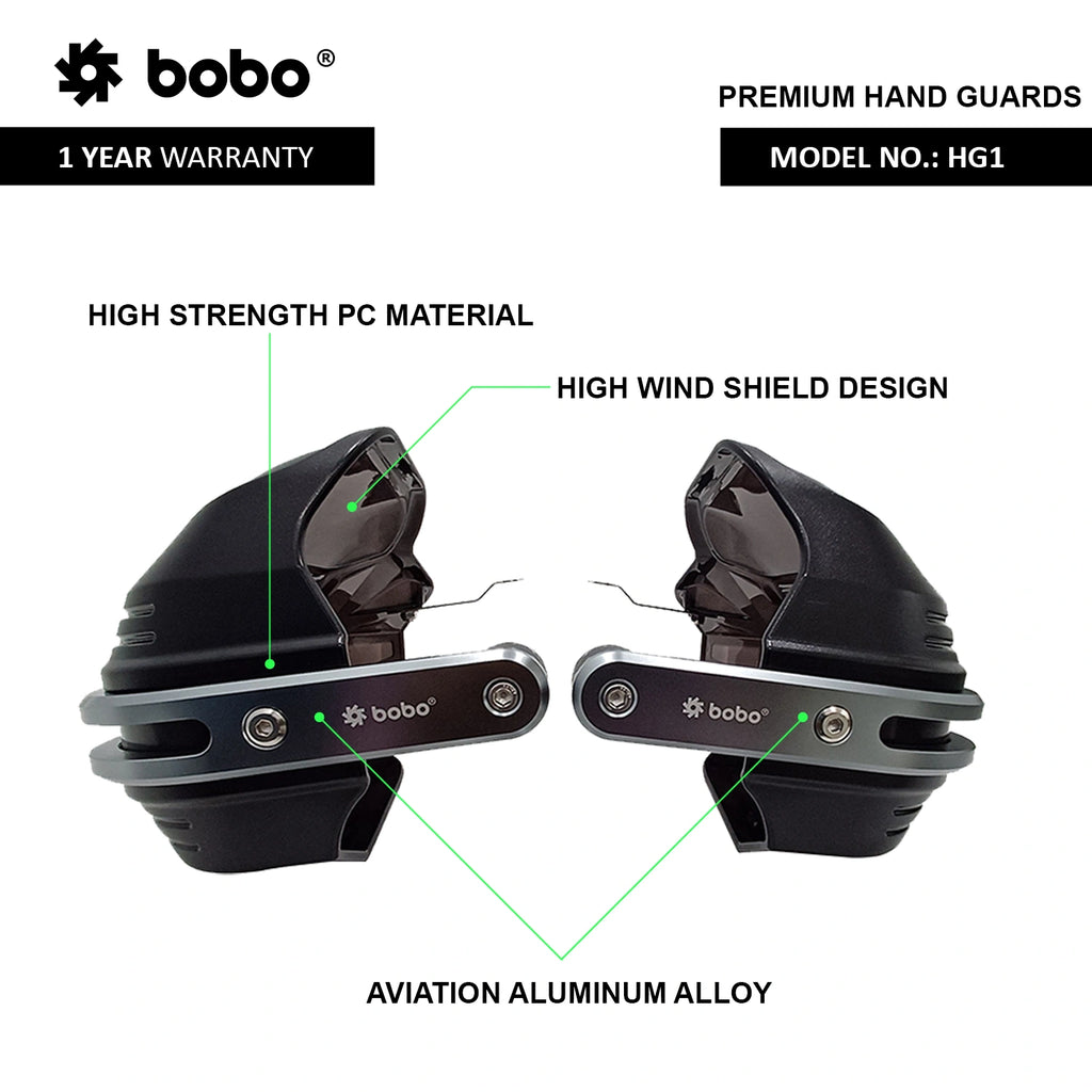 BOBO HG1 Universal Bike Motorcycle Hand Guard, Wind Deflector