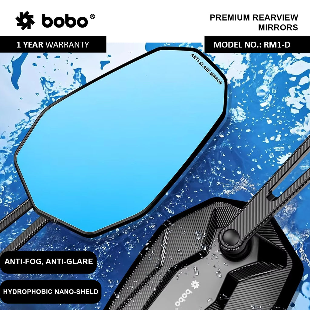 BOBO RM1-D Anti-Glare, Anti-Fog Rearview Bike Mirror