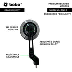 BOBO RM1-R Anti-Glare, Anti-Fog Rearview Bike Mirror