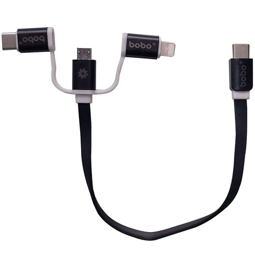 BOBO Universal Charging Cable with USB-C, Lightning and Micro USB Connectors
BOBO 3-in-1 Mobile Charging Cable for Multiple Devices
BOBO Multi Connector Charging Cable