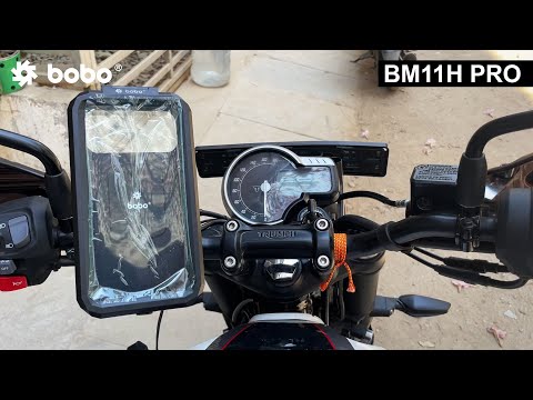 BOBO BM11H PRO Fully Waterproof Bike Phone Holder with Vibration Controller with Fast 15W Wireless & USB-C Charger