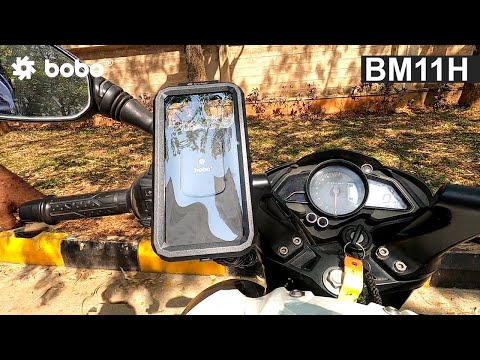 BOBO BM11H/M Fully Waterproof Bike Phone Holder with Fast 15W Wireless & USB-C Charger