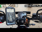 BOBO BM11H/M PRO PLUS Fully Waterproof Bike Phone Holder with PRO PLUS Vibration Damper with Fast 15W Wireless & USB-C Charger