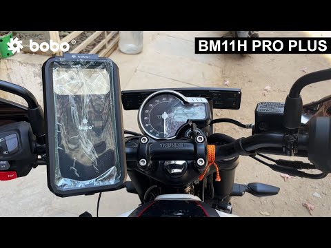 BOBO BM11H/M PRO PLUS Fully Waterproof Bike Phone Holder with PRO PLUS Vibration Damper with Fast 15W Wireless & USB-C Charger