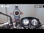 BOBO BM16 Anti-Vibration Metallic Bike Phone Holder with Fast 15W Wireless Charger