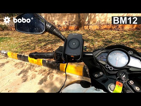 BOBO BM12 Bike Phone Holder with Fast 15W Wireless & USB-C Charger