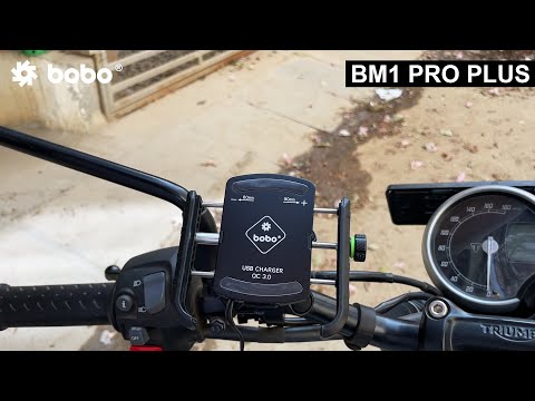 BOBO BM1 PRO PLUS Phone Holder with Vibration Damper & USB 3.0 Charger